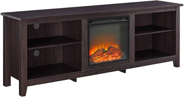 Walker Edison 70" Wood Fireplace TV Stand