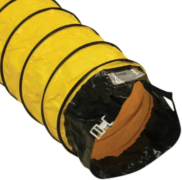 &#034;Air Ventilator Yellow&#034; Ventilation Duct Hose (Fully Stretched), 12-Inch by 25-F