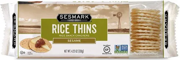 Sesmark Crackers Rice Thins Sesame