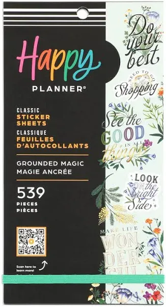 Me & My Big Ideas Grounded Magic Happy Planner Stickers