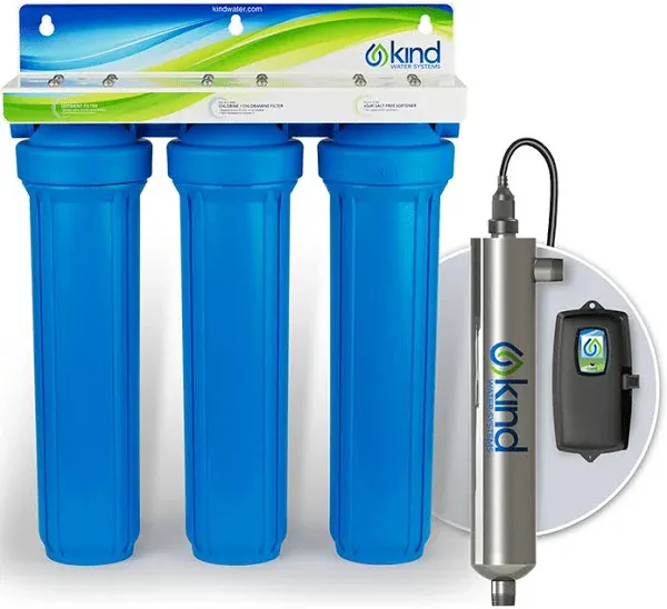 Whole House Salt-Free Water Softener and Filter Combo with UV