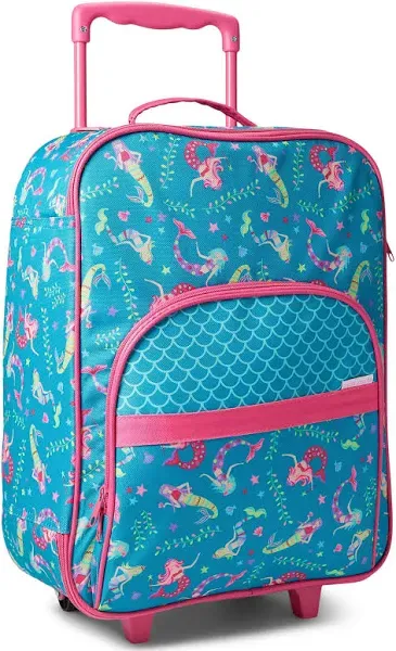 Stephen Joseph Kids Luggage - Personalized Carry On Luggage - Mermaid Travel Bag - All Over Print Rolling Bag with Custom Name