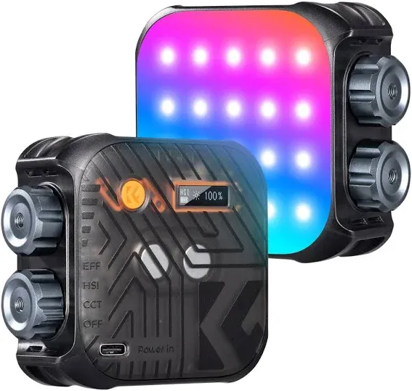 K&amp;F Concept Magnetic RGB Video Light 360° Full Color Portable LED Camera Light