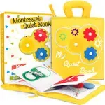 deMoca Montessori Quiet Book Toy for Toddlers - Yellow