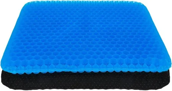 Gel Seat Cushion, Office Chair Seat Cushion with Non-Slip Cover Breathable Honeycomb Pain Relief Sciatica Egg Crate Cushion for Office Chair Car Wheelchair