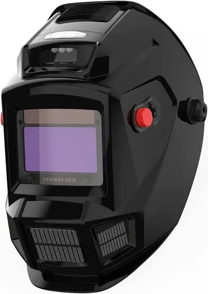 YESWELDER Auto Darkening Welding Helmet with Fan and Light, True Color 4 Arc Sensor for TIG MIG ARC Weld Hood Helmet