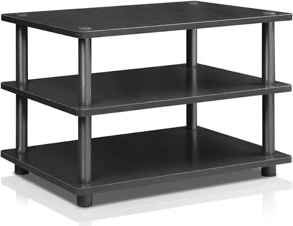 Furinno Turn-N-Tube Easy Assembly 3-Tier Corner TV Stand, Blackwood