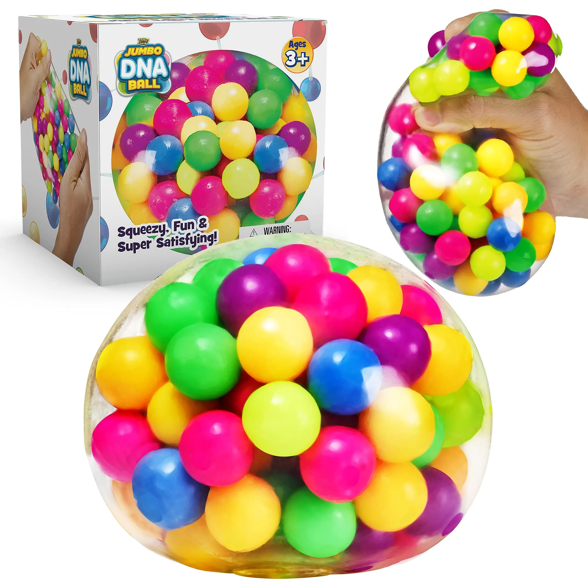 Yoya Toys Jumbo DNA Ball Fidget Squish Sensory Ball Toy