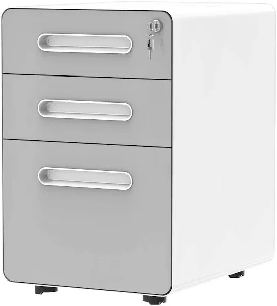 YITAHOME 3-Drawer Metal Mobile File Cabinet