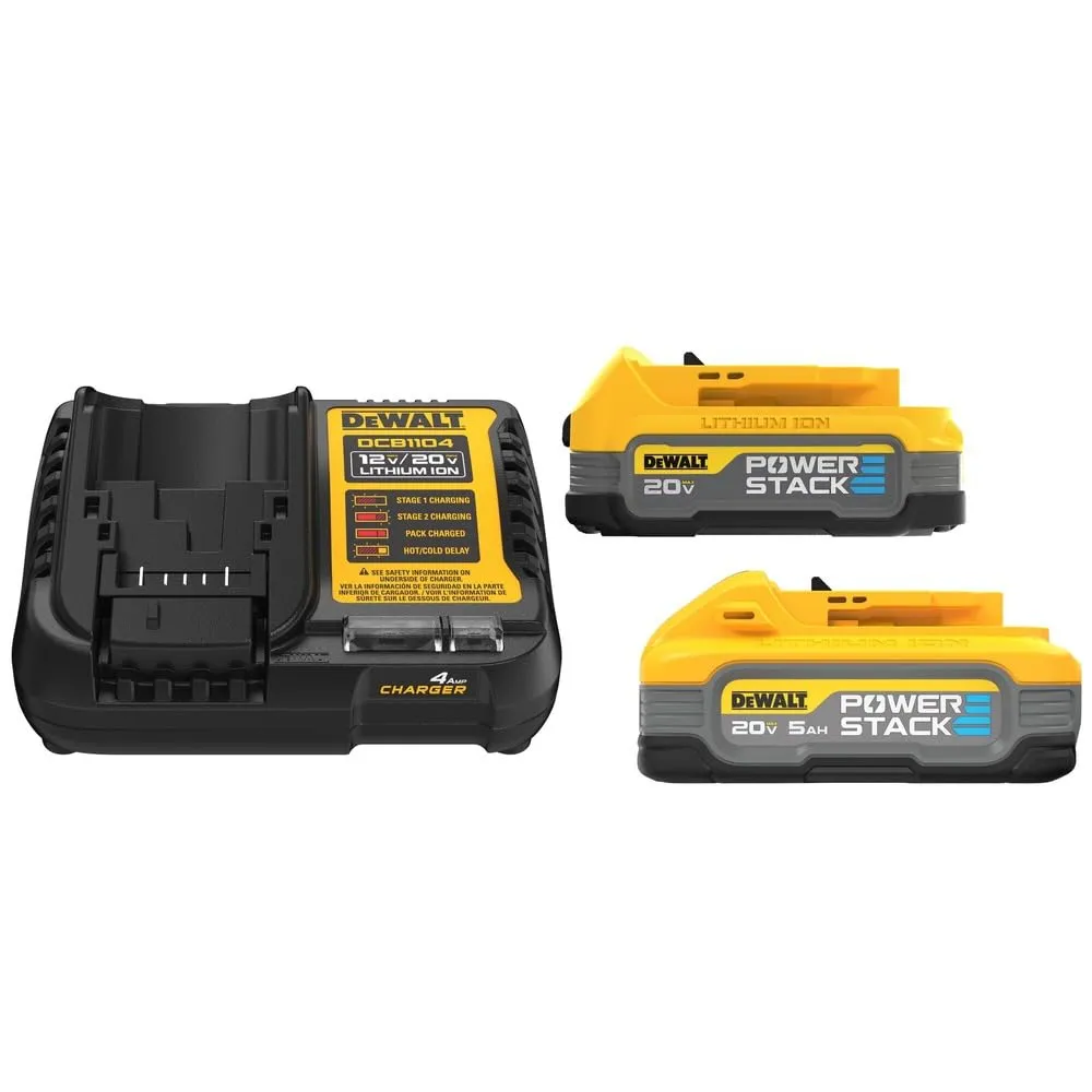 DEWALT POWERSTACK 20V Max 5.0Ah & 1.7Ah Starter Kit