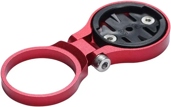 Adjustable Bicycle Stem Computer Mount for Garmin Edge 25 130 200 500 510 520 800 810 820 1000 1030 (Red)