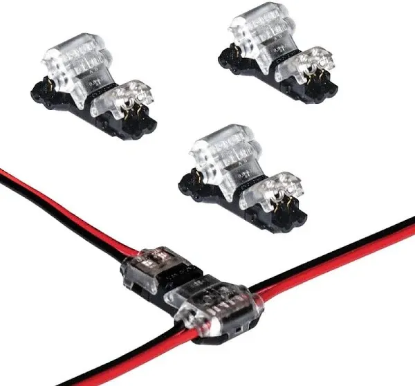 Armacost Lighting 2 Pin LED Strip Light Wire to Wire T Connectors 4 Pack