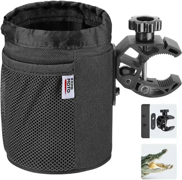 KEMIMOTO Motorcycle Cup Holder, Oxford Fabric Motorcycle Drink Holder with 0.6&#034;-