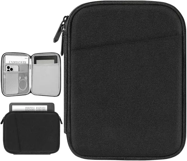 6-7 Inch Sleeve Carrying Case for 7" Kindle Colorsoft Signature Edition and All-New Kindle Paperwhite, Protective Sleeve Cover Pouch Bag for 6" Kindle/Kindle Oasis/E-Reader, Black