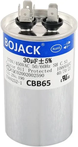 Bojack 30 UF MFD Motor and Fan Starting Round Capacitor