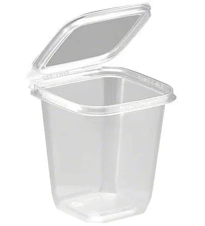 Inline Plastics TS4032 32 oz Squareware Clamshell Container