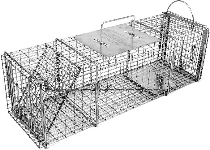 Tomahawk Live Trap Model 605SS - Professional Series Trap with Rear Sliding Door for Skunks, Opossums, Prairie Dogs, Squirrels and Similar Size Animals.