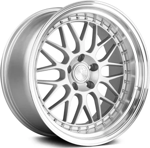 One 18x9.5 Aodhan AH02  5x114.3 +30 Flow Forged Silver Wheel