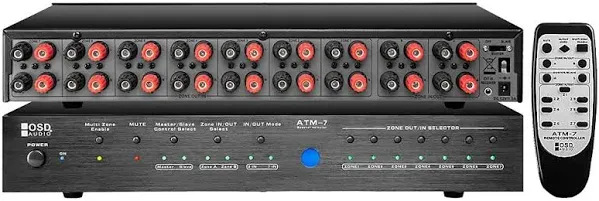 OSD Audio ATM-7 7 Zone Dual Source Multi Zone Speaker Selector UNIT ONLY TESTED