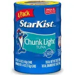 StarKist Chunk Light Tuna in Water - 5 oz Can (Pack of 4)