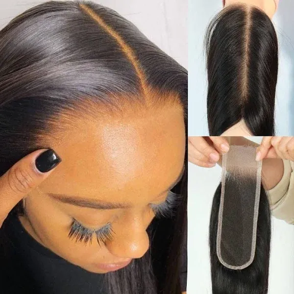 SKINLIKE Real 6x6 HD Lace Closure Only, Free Part Straight Human Hair 0.095mm Ultra-thin Hd Lace Closure Tiny knots Brazilian Virgin Human Hair Closure Pre Plucked with Natural Hairline