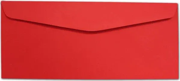 Bright Holiday Red Envelopes - #10 Size - 100 Pack