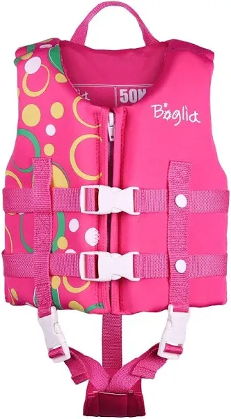 Boglia Toddler Swim Vest Floaties for Kids with Adjustable Safety Strap for Learn to Swim Children Age 1-9 Years/24-75 lbs