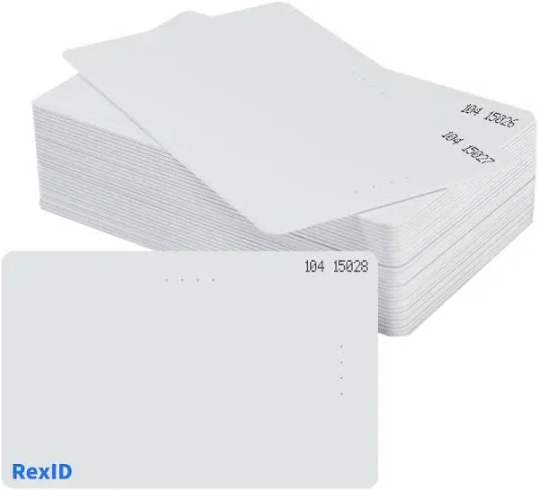 Default Programmed RexID H10301 PVC ISO Proximity Card for Access Control System,Comparable to Standard 26 bit Format for Add-On & Replacement on Current System (200)