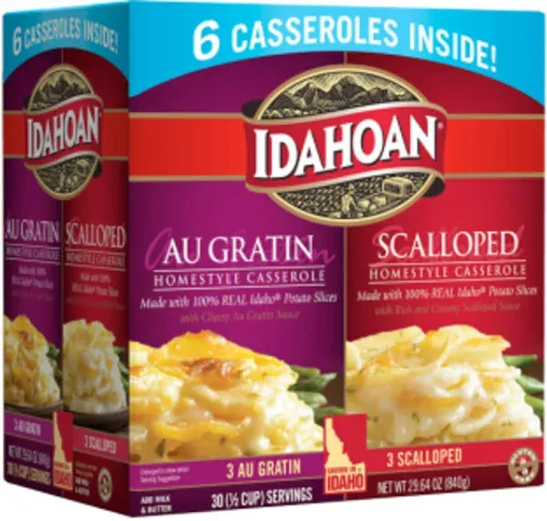 Idahoan Au Gratin & Scalloped Homestyle Casserole Combo Pack