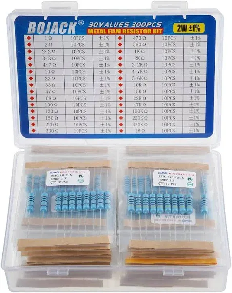 Bojack Resistor Kit 1 Ohm 30 Values