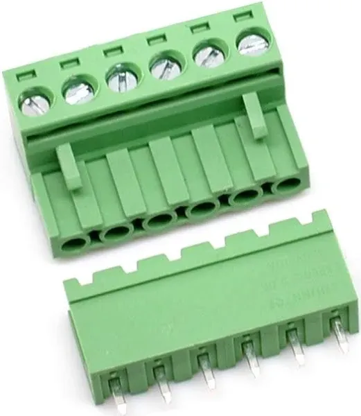 Uxcell 6 Pin 5.08mm Pitch Male Female PCB Screw Terminal Block 10 Sets