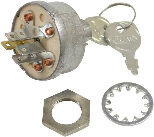 Stens New Stens Ignition Switch 430-538 Compatible with/Replacement For Great Dane 48", 52", 61" Super Surfer Frame, 52", 61" Chariot Sr. Rear deck, John Deere JD321 commercial walk behinds,111 series