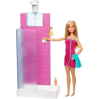 Barbie Doll Bathroom Gift Set