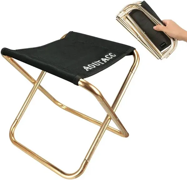 AOUTACC Ultralight Portable Folding Camping Stool for Outdoor Fishing Hiking Backpacking Travelling(XL:13"x14"x15";Large:11.8"x11"x11.4"; Medium:8.3"x9.5"x 11")