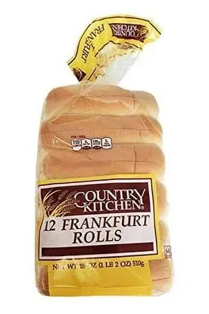 Country Kitchen Frankfurter Rolls for Hot Dogs or Maine Lobster