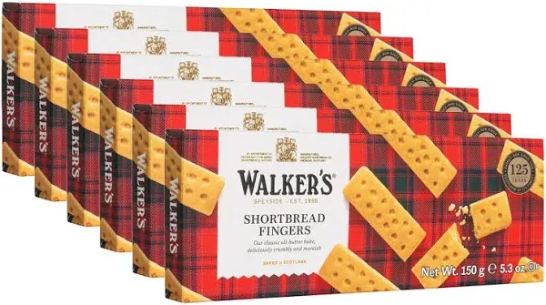 All-Butter Shortbread Fingers - 8-Count Box (Pack Of 6) - Authentic Sho