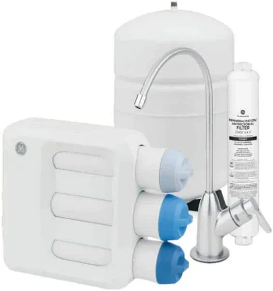 GE 5-Stage Reverse Osmosis Under Sink Water Filtration System with Faucet