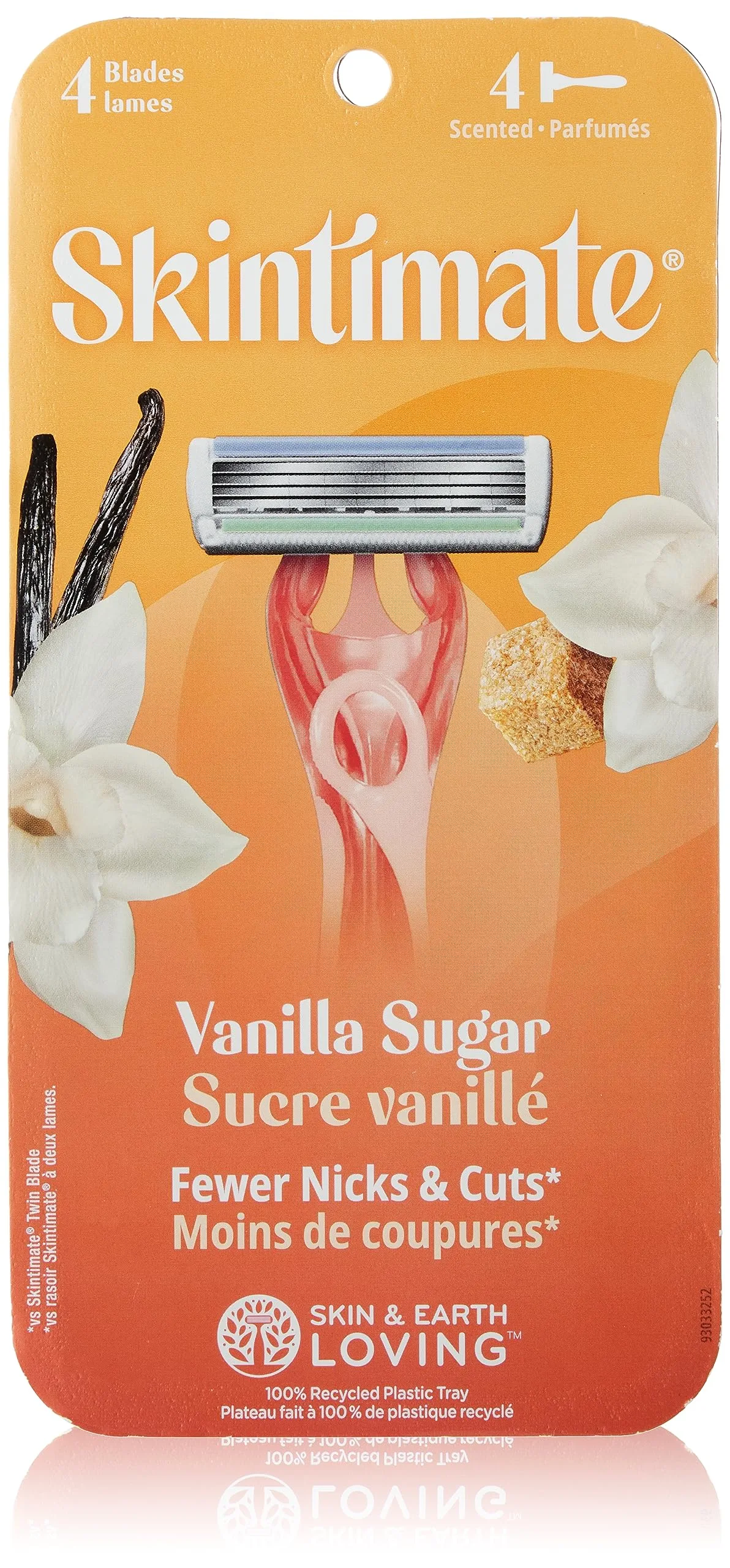 Skintimate Vanilla Sugar Exfoliating 4-Blade Disposable Razors, 4 CT Buying Two