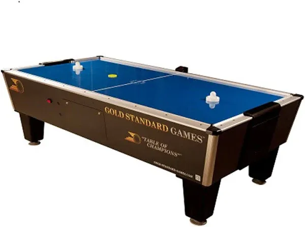 Tournament Pro Air Hockey Table - 8' - Light Blue - Free Play - Manual Scoring