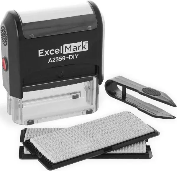 ExcelMark Self-Inking Do It Yourself Stamp Kit