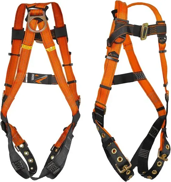 Malta Dynamics Warthog Safety Harness Fall Protection with Tongue Buckle Legs, Full Body Harness for Construction - OSHA/ANSI Compliant, (XX-L)