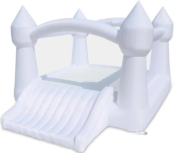 Bounceland Party Castle Daydreamer Cloud Bounce House, 16.4 ft L x 13.1 ft W x 9.3 ft H, Basketball Hoop, UL Strong Blower Included, Trendy Pastel Color, Fun Slide & Bounce Area, Castle Theme for Kids