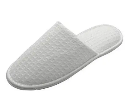 Travelwell Unisex Closed Toe Waffle Spa Slippers