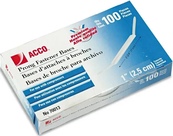 Acco Prong Bases for Two-Piece Paper Fasteners