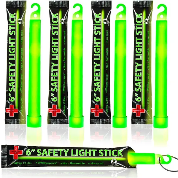 HSGUS 25 Ultra Bright Green Glow Sticks