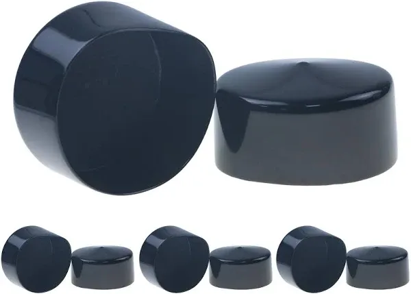 11/16 Inch Rubber End Caps Round Rubber Caps Plug Insert Decking Caps Black Rubber Tips PVC Flexible Vacuum Caps Plastic End Caps for Pipe Tube Pack of 12