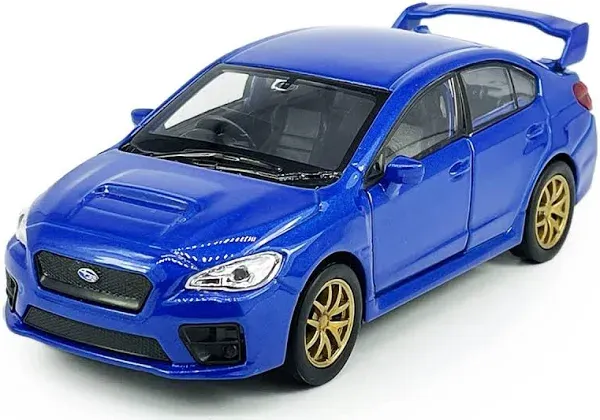 Metanyl Impreza WRX STI Toy Car Racing Sports Diecast Model Car 1/36 Scale Metal Pull Back Vehicle, Doors Open, Zinc Alloy Casting, Boys Toys Kids