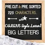 Felt Letter Board with Letters - Pre Cut & Sorted 660 Letters +Bonus Cursive Wor