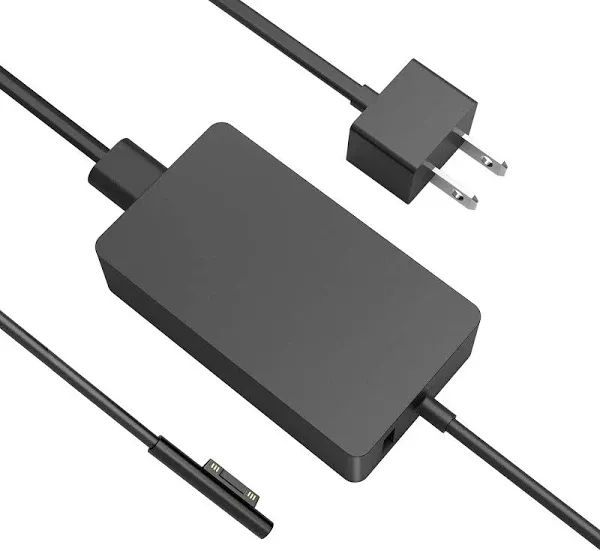 Surface Book Charger, AYNEFF 15V 4A 65W Surface Pro Power Supply Compatible with Microsoft Surface Book Surface Laptop Surface Pro 9 Pro 8 Pro 7 Pro 6 Pro 4 X, Surface Go, 5.9ft DC Cable with USB 5V