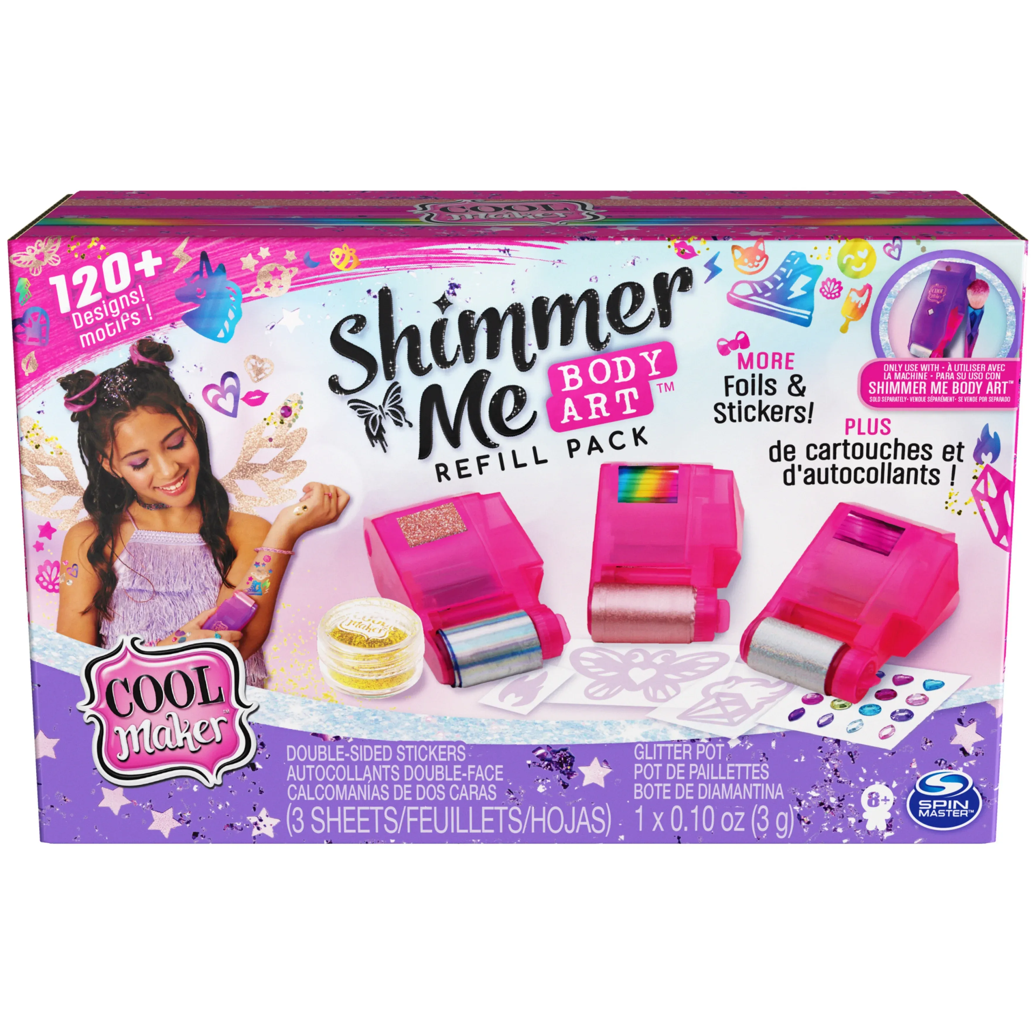 Cool Maker Shimmer Me Body Art Refill with Exclusive Glitter & 3 Foils